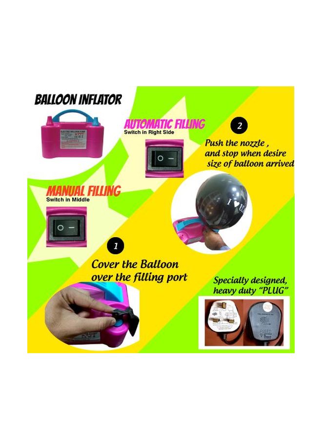 Electric Balloon Inflator Pink/Blue  - Image 3