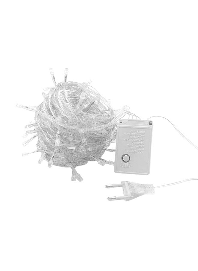 حبل أضواء زينة للحفلات مكون من 100 مصباح LED أبيض دافئ 10متر