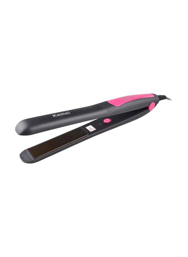 Kemei Professional Hair Straightener Black/Pink 26.7x3cm  - Image 1