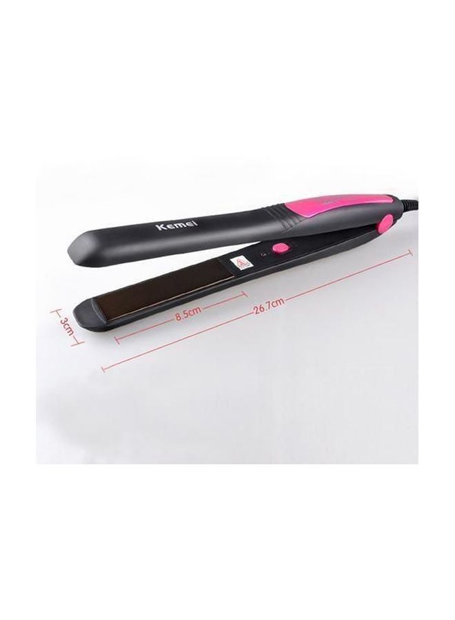 Kemei Professional Hair Straightener Black/Pink 26.7x3cm  - Image 3