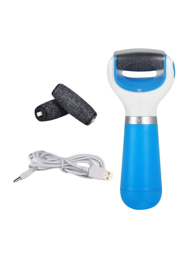 Battery Operated Callus Remover With 2 Heads Blue/White/Black - Image 1