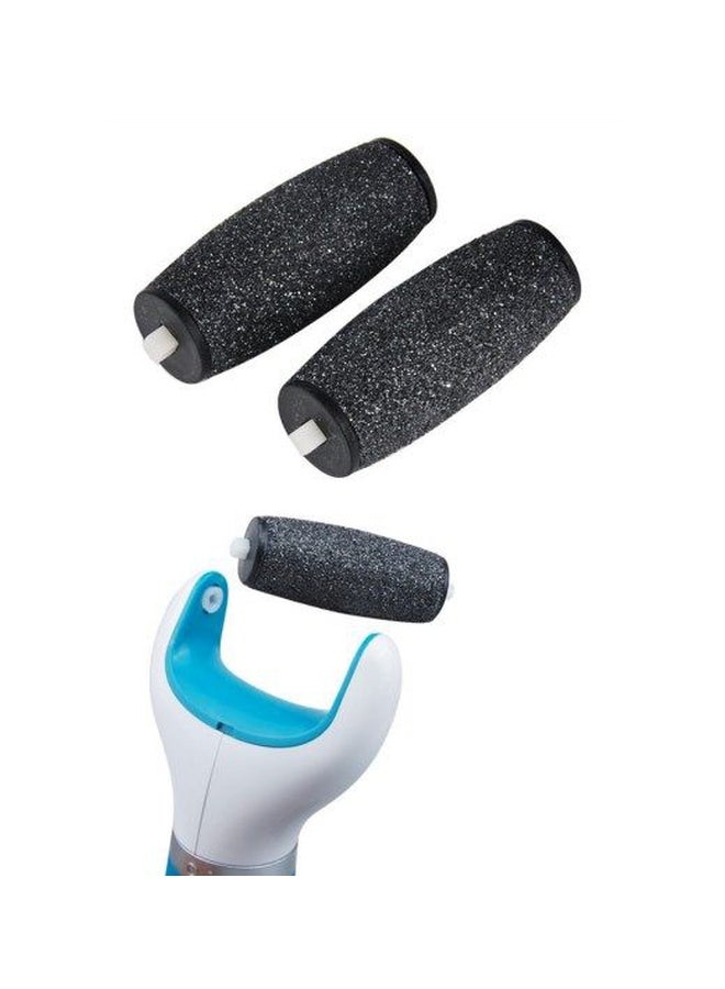 Battery Operated Callus Remover With 2 Heads Blue/White/Black - Image 2
