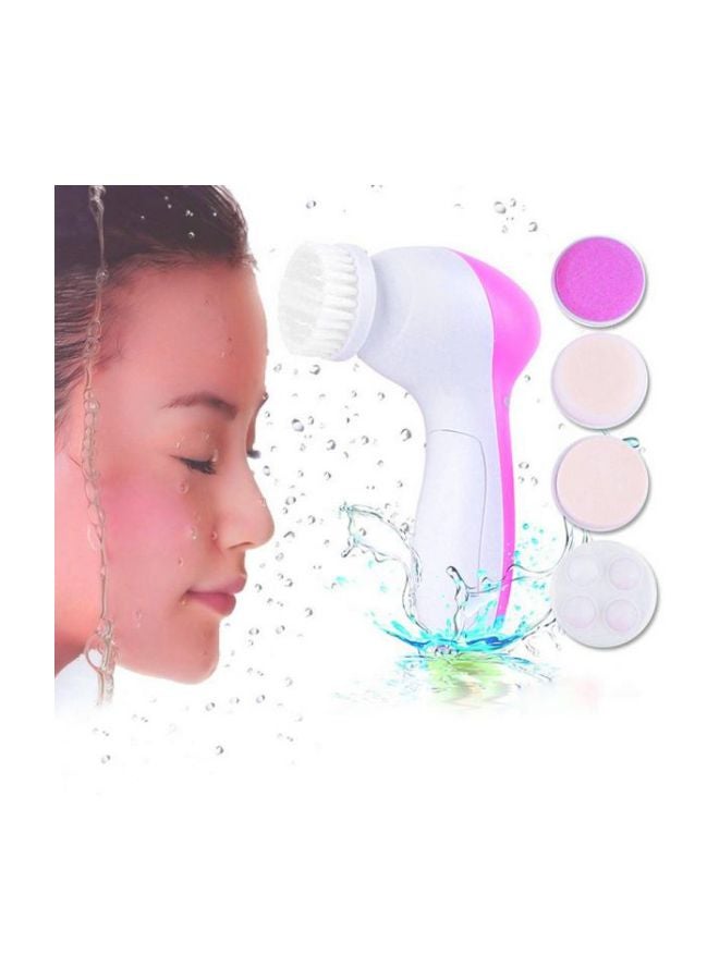 5-In-1 Electric Face Massager And Roller Pink/White - Image 2