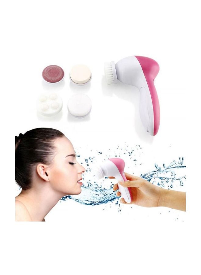 5-In-1 Electric Face Massager And Roller Pink/White - Image 3