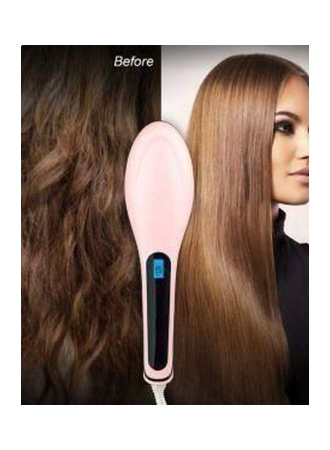 Hair Straightener Brush Pink/Black - Image 2