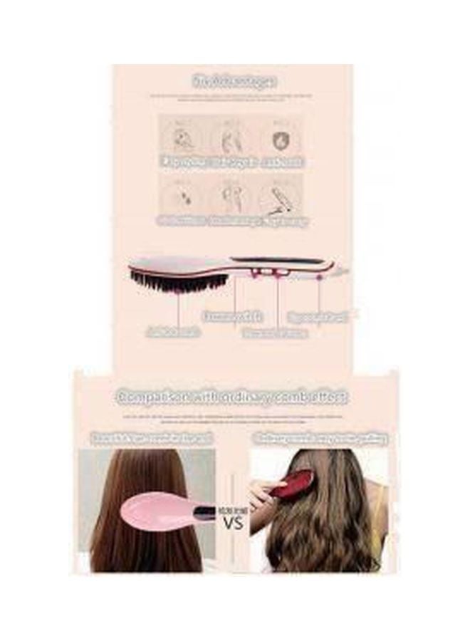 Hair Straightener Brush Pink/Black - Image 4