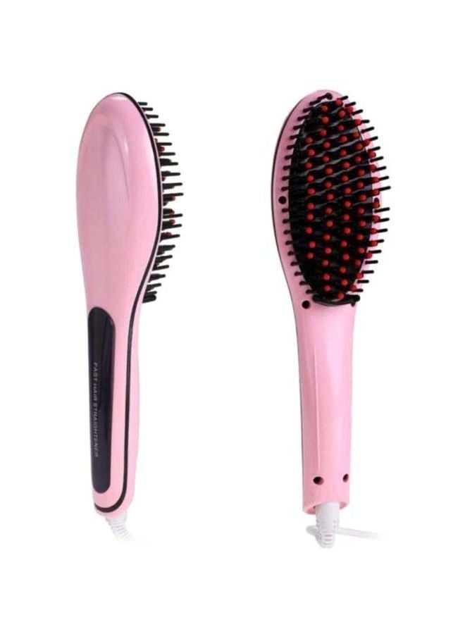 Hair Straightener Brush Pink/Black - Image 1