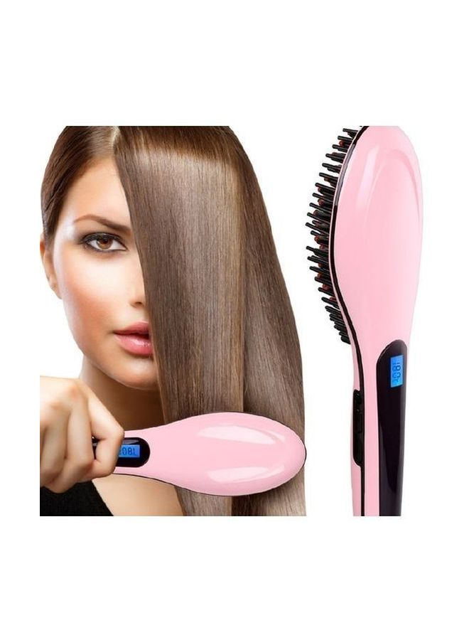 Hair Straightener Brush Pink/Black - Image 2