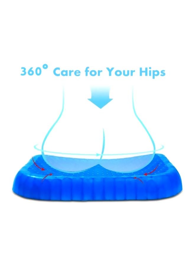 Silicone Gel Honeycomb Shaped Chair Pad Blue  - Image 2