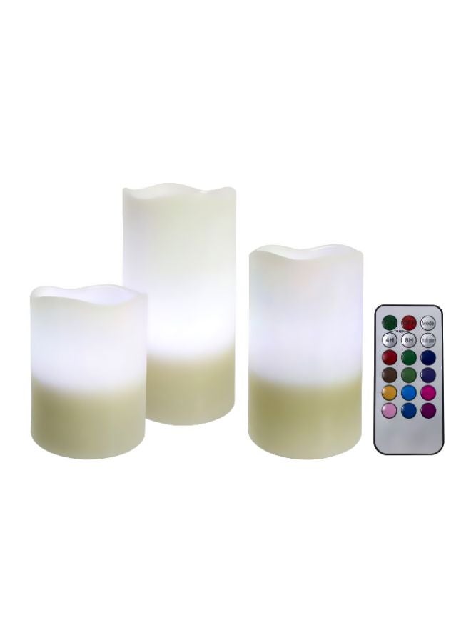 3-Piece Flameless Candle Red/Green/Blue - Image 1