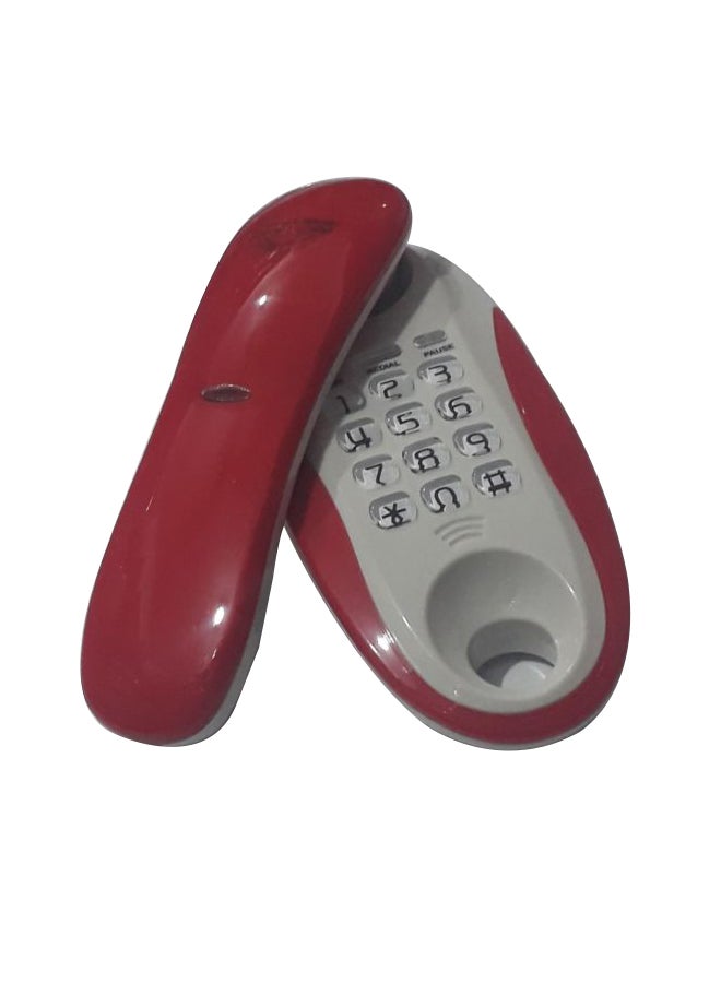 VicoriaAlMohandes Corded Telephone For Landline Red/White - Image 1
