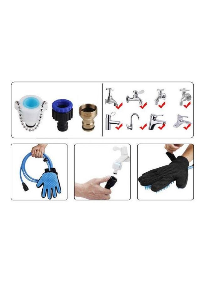 قفاز للاستحمام والتدليك أسود/أزرق - Image 5