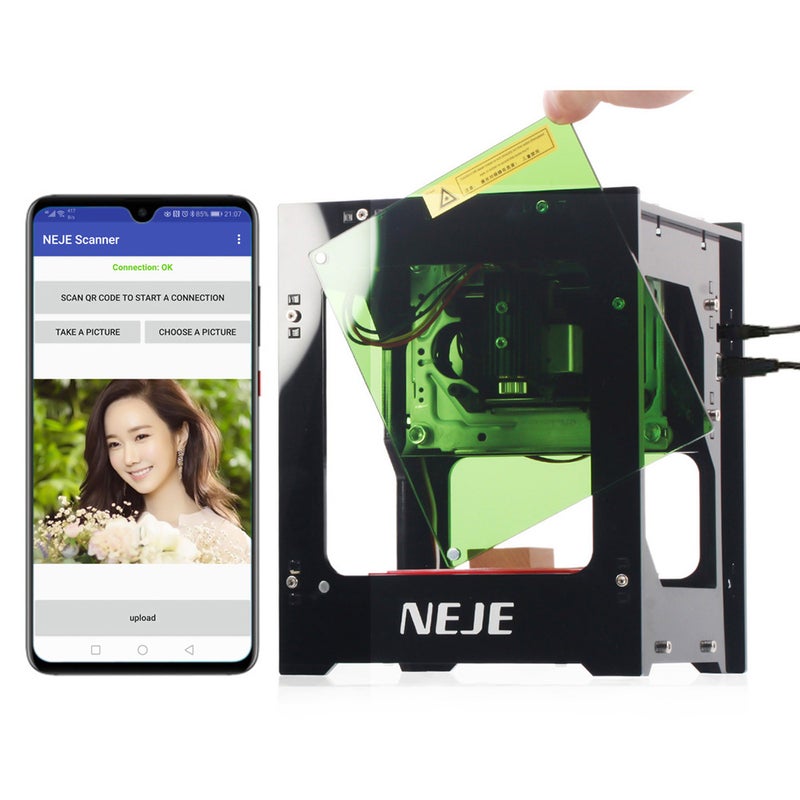 NEJE Smart Mini Laser Engraving Machine Black  - Image 3
