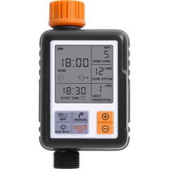 Large Screen Automatic Watering Timer Black/Orange 420grams
