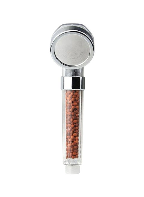 Shower Head With Filter Silver/Clear/Brown