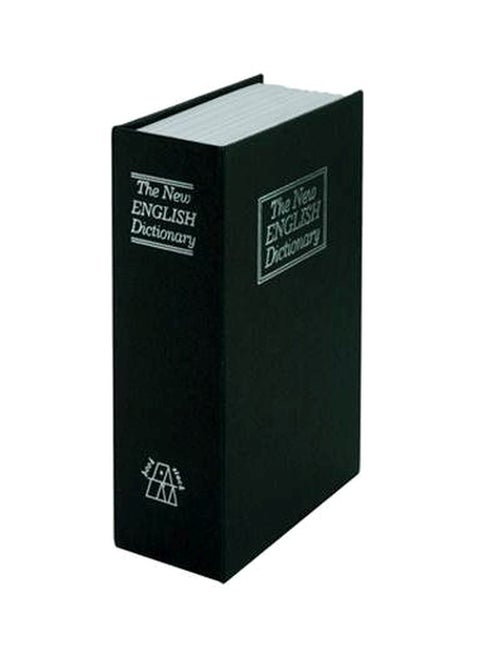 Book Safe With Lock Black/White
