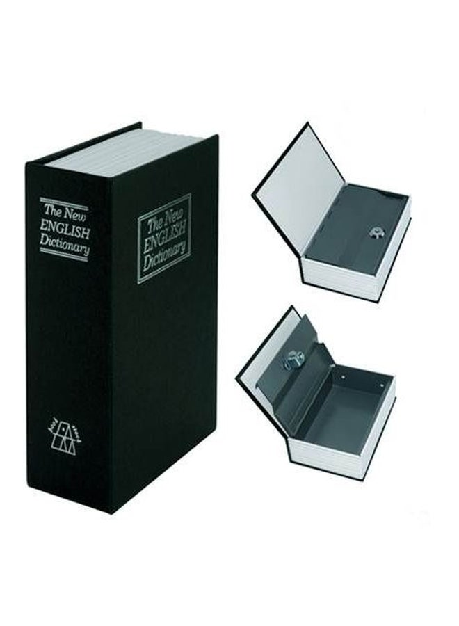 Book Safe With Lock Black/White