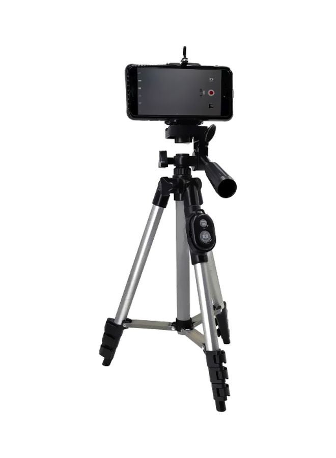 Generic - Portable Tripod Stand With Selfy Remote Silver/Black - Image 1