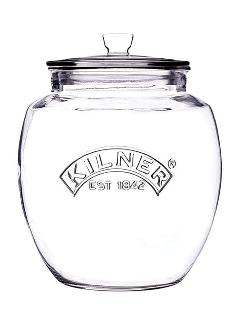 Universal Push Top Storage Jar Clear