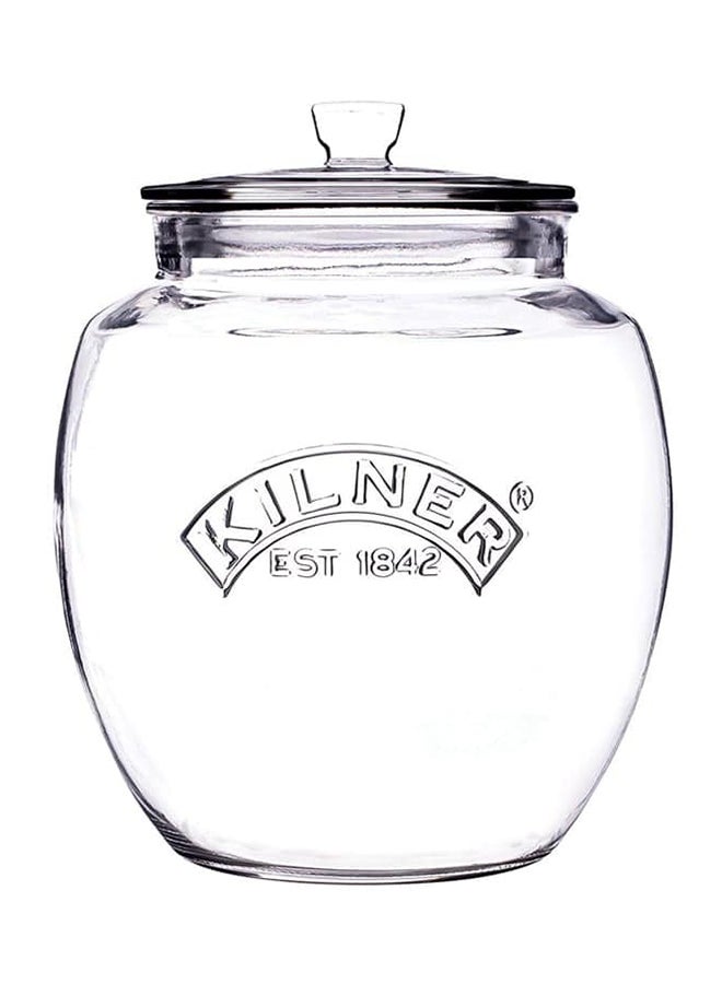 Universal Push Top Storage Jar Clear
