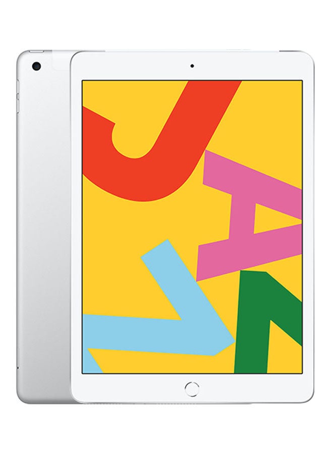 Apple - iPad-2019 (7th Generation) 10.2inch, 128GB, Wi-Fi, 4G LTE, Silver Without FaceTime - Image 1