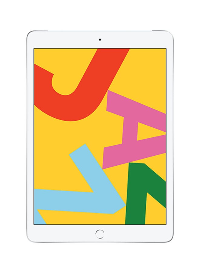 Apple - iPad-2019 (7th Generation) 10.2inch, 128GB, Wi-Fi, 4G LTE, Silver Without FaceTime - Image 1