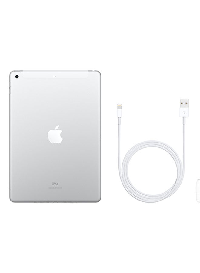 Apple - iPad-2019 (7th Generation) 10.2inch, 128GB, Wi-Fi, 4G LTE, Silver Without FaceTime - Image 1