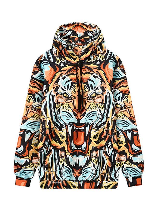 Fierce Tiger Hooded Sweatshirt Multicolour - Image 1