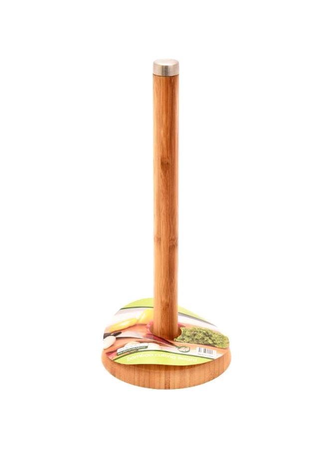 Wooden Paper Towel Holder Beige 14x14x32cm 