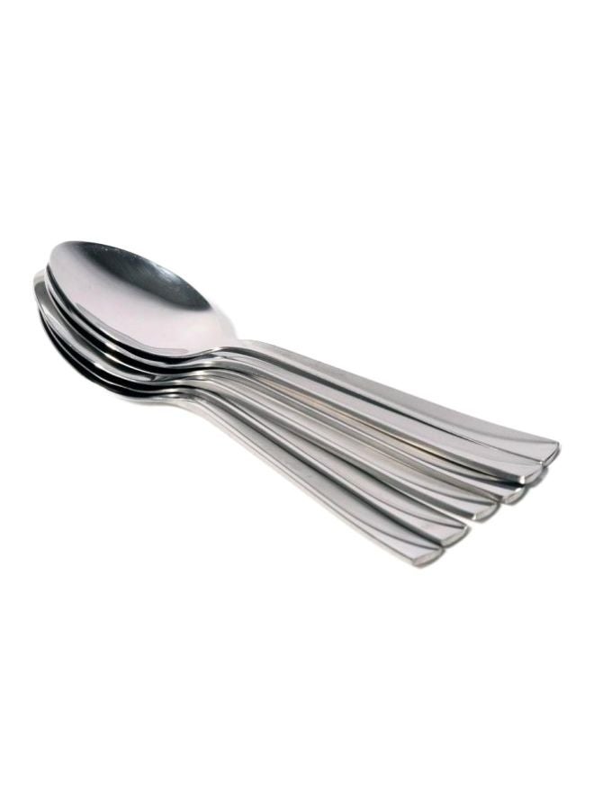 Generic 6-Piece Stainless Steel Dinner Spoon Set Silver 