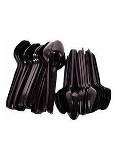 Generic 50-Piece Disposable Spoon Set Black 