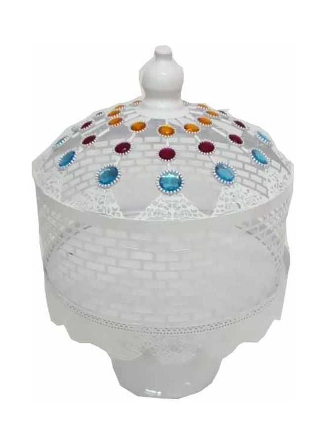 Iron Cake Carrier Clear/Blue/Brown