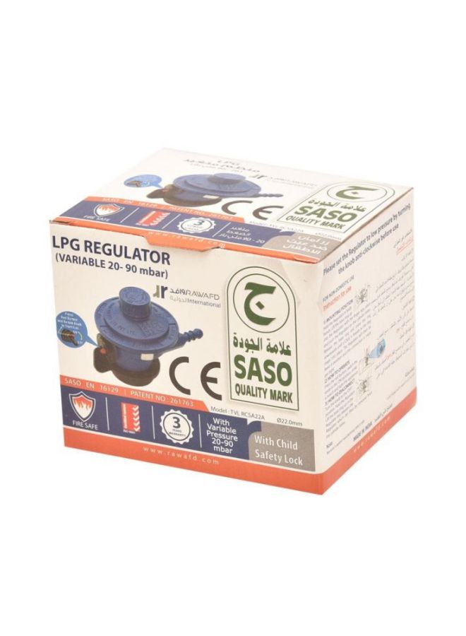 rawafd - LPG Regulator, Control Knob AGCPL PR-002 Blue/Black - Image 1