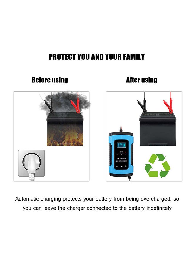 Generic Full Automatic Car Battery Charger For Car, Motorcycle With US Plug  - Image 4
