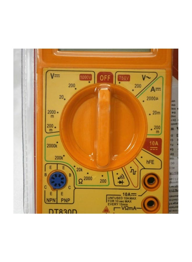 Avo Meter Digital Multimeter Yellow/Orange 70×126×28mm  - Image 2
