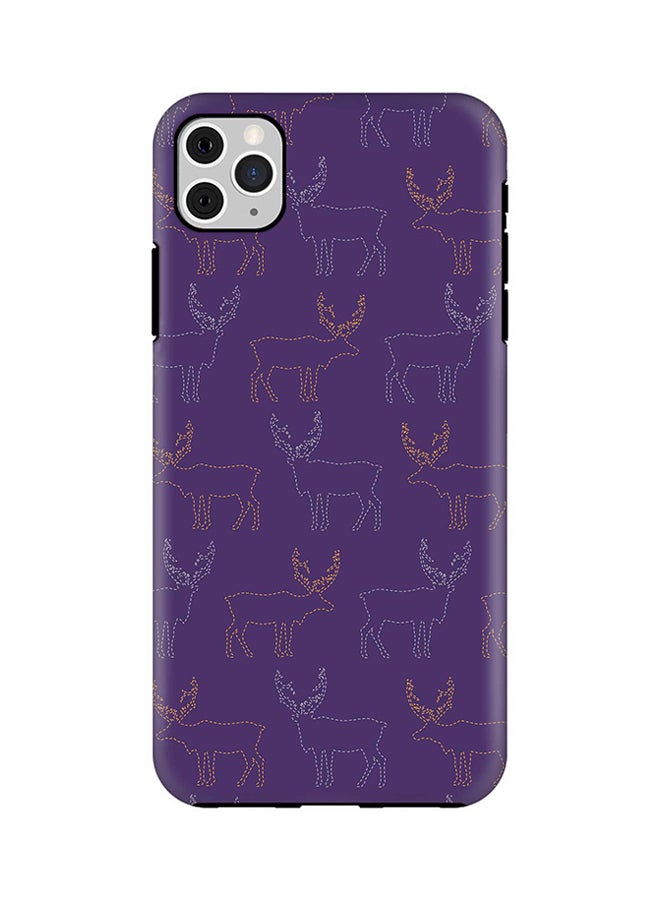 Stylizedd Protective Case Cover For Apple iPhone 11 Pro Max Purple Moose