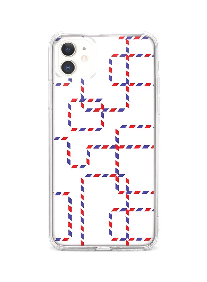 غطاء حماية واق لهاتف أبل آيفون 11 مزين بأشكال سلسلة خطوط رسائل البريد