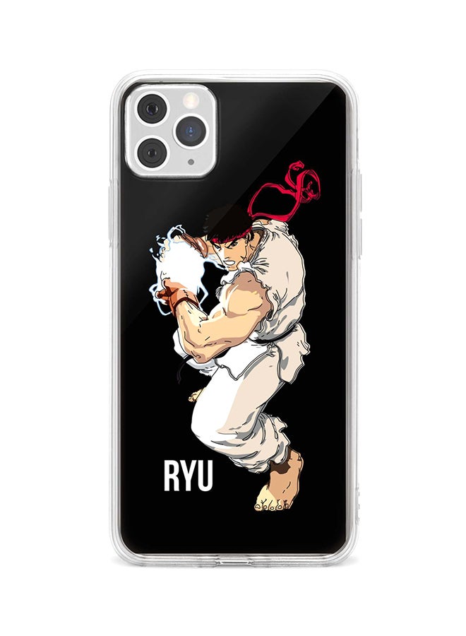 Protective Case Cover For Apple iPhone 11 Pro Max Street Fighter Ryu (Black)