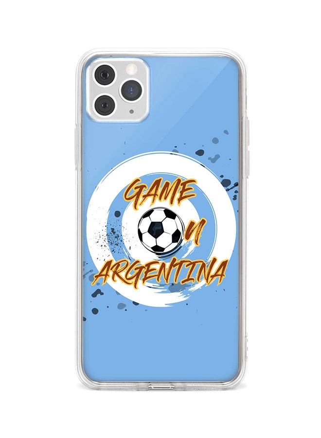 غطاء حماية واقٍ لهاتف أبل آيفون 11 برو ماكس مزين بعبارة "Game On Argentina"