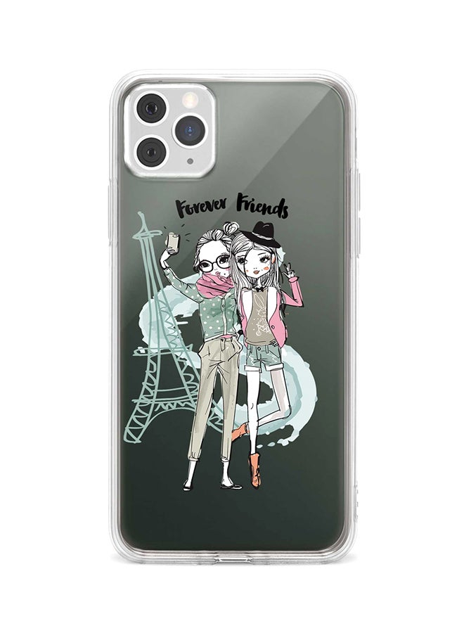ستايلايزد غطاء حماية واقٍ لهاتف أبل آيفون 11 برو ماكس مزين بعبارة "Forever Friends"