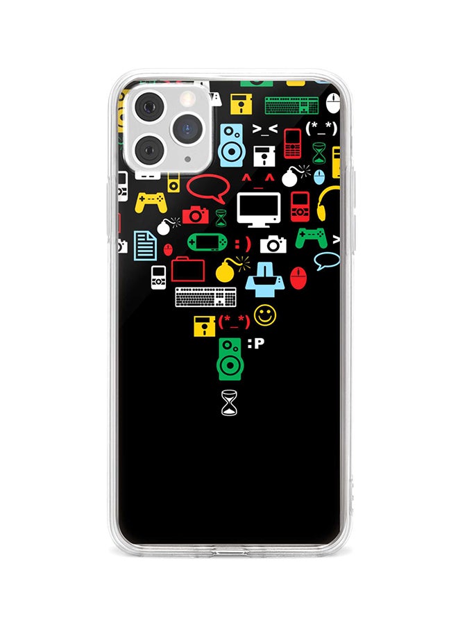 Stylizedd Protective Case Cover For Apple iPhone 11 Pro Max Convergence (Black)