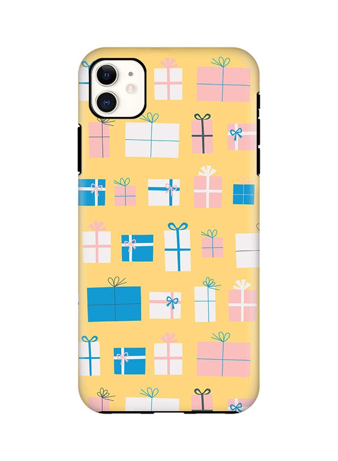 غطاء حماية واق لهاتف أبل آيفون 11 مزين بأشكال هدايا ملفوفة