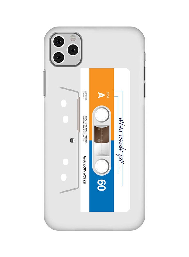 Protective Case Cover For Apple iPhone 11 Pro When Words Fail (White Tape)