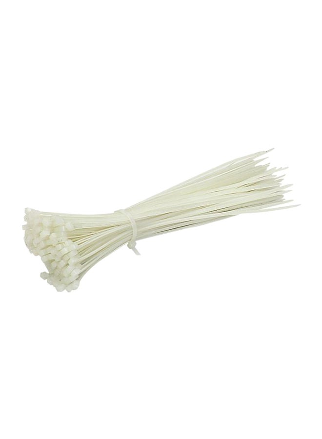 100-Piece Nylon Cable Tie Set White