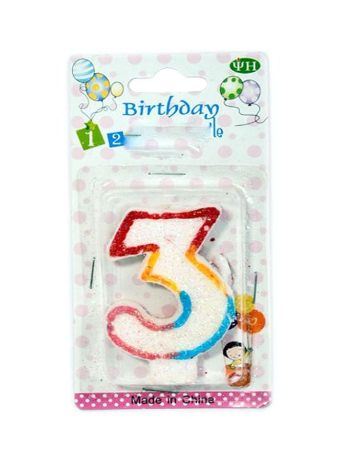 3 Shaped Birthday Candle