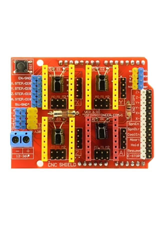 Arduino - UNO CNC Shield For Arduino Red/Black/Yellow - Image 1