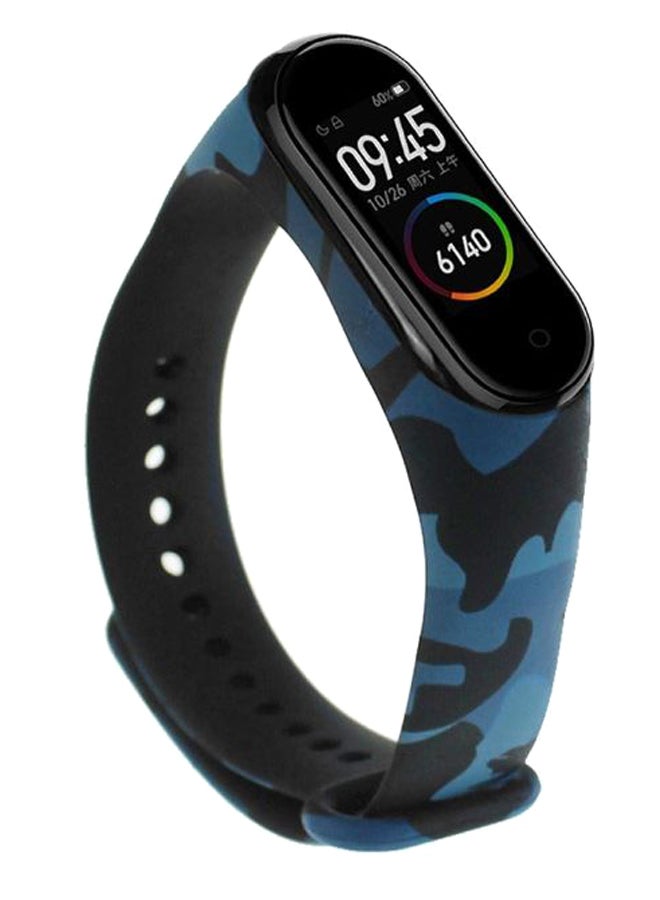 INEIX - Replacement Watch Strap For Xiaomi Mi Band 4 Black/Blue - Image 1