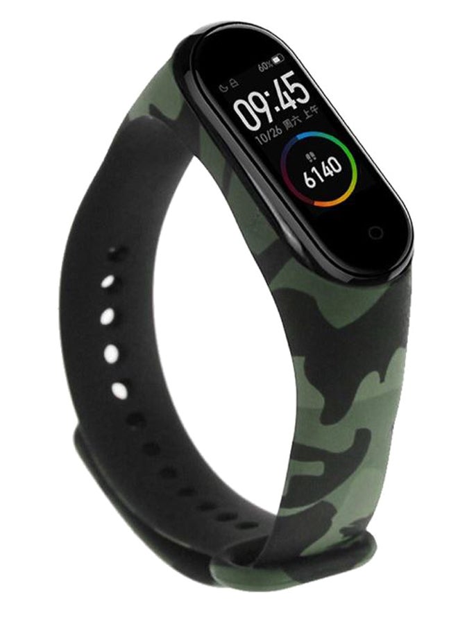 INEIX - Replacement Watch Strap For Xiaomi Mi Band 4 Black/Green - Image 1