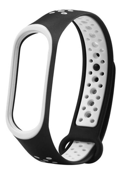 Replacement Watch Strap For Xiaomi Mi Band 4 Black/White