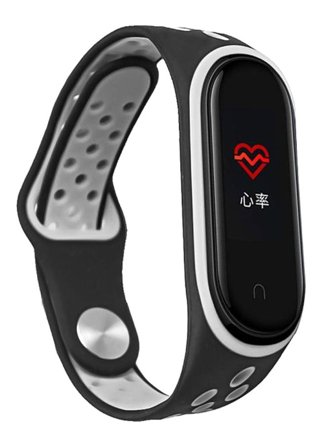 INEIX - Replacement Watch Strap For Xiaomi Mi Band 4 Black/White - Image 1
